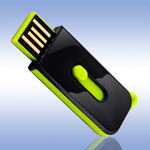 USB - - Digma Hide Black&Green - 2Gb  :  2