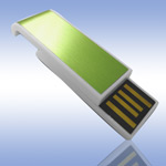 USB - - Digma Slyd Green&White - 2Gb